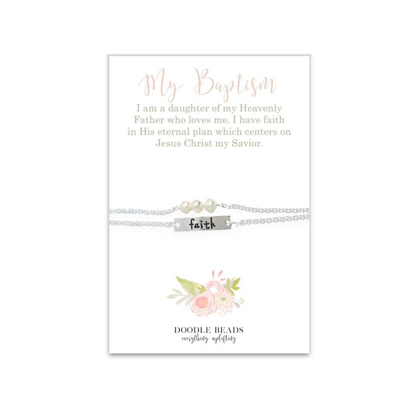 Hlt Taufe Geschenk, Glaube Armband, Lds Vorschau Geschenke, Es Ist Toll Acht Zu Sein, Erste Mädchen Einstellbar Glauben von doodlebead