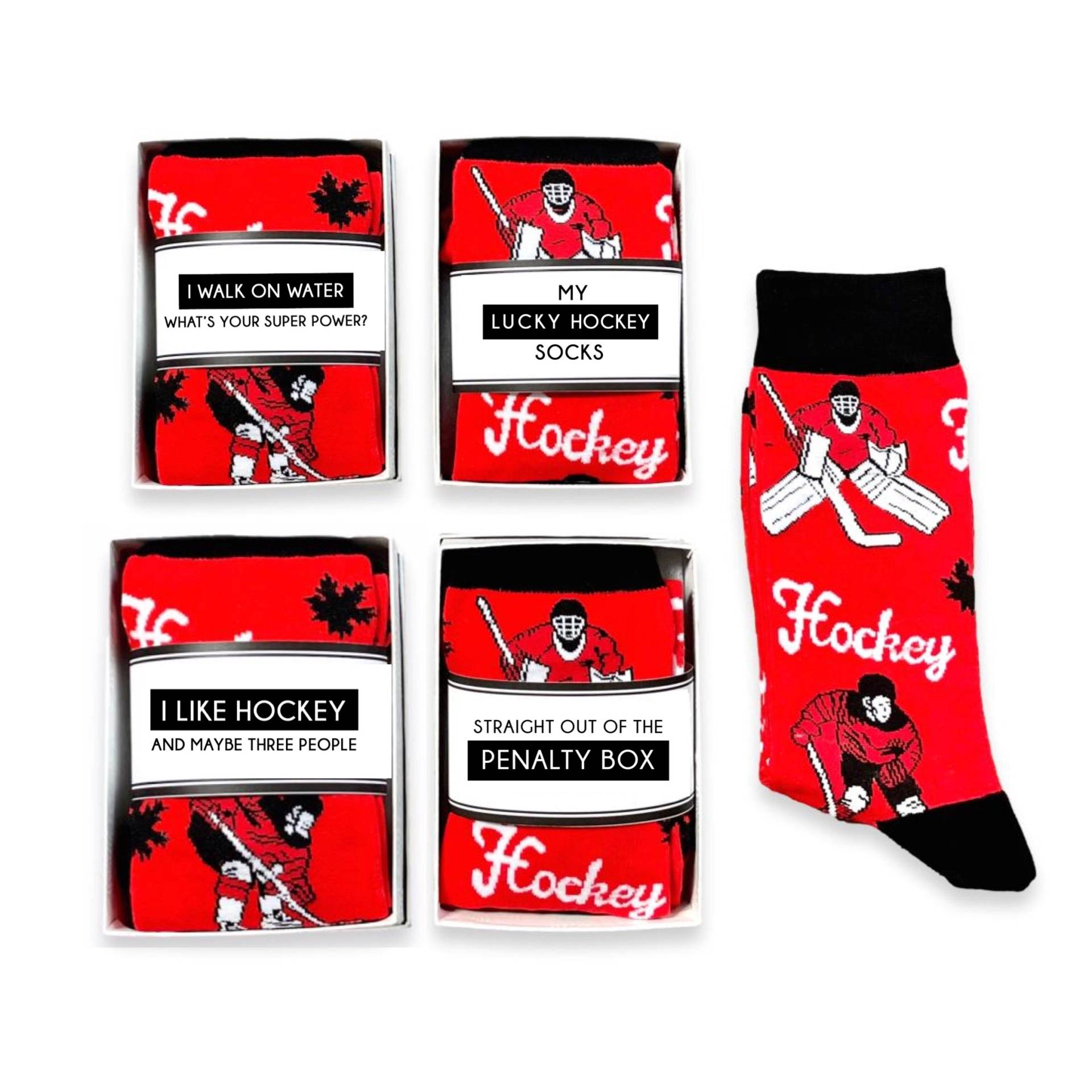 Hockeyspieler, Hockey Geschenke Für Männer, Hockey-Team, Glückliche Hockey-Socken, Hockey-Liebhaber-Geschenke, Hockey-Wortspiele, Hockey-Socken von doodlebead