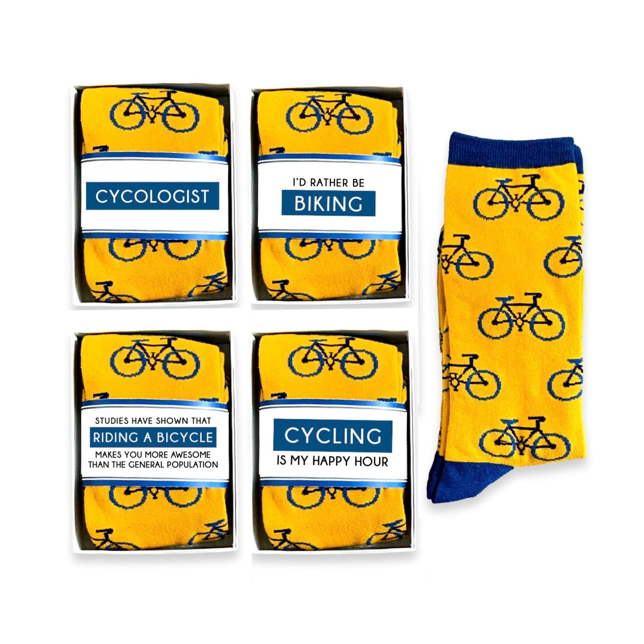 Radfahren Geschenke Für Männer, Neuheit Fahrrad Socken Unisex, Lustige Oder Radfahrer Wrap Wortspiele, Zitat, Radsportler, Happy Hour von doodlebead