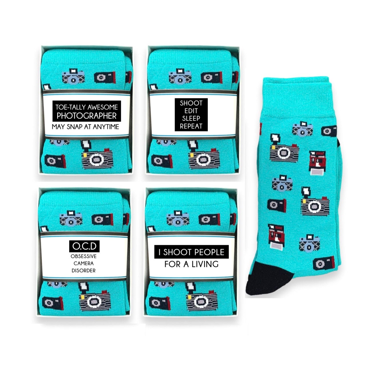 Unisex Kamera Socken Für Fotografen, Lustige Fotografie Geschenke Männer Frauen, Bearbeitung Geschenk, Thema Geschenke, Süchtigen, Geburtstag von doodlebead