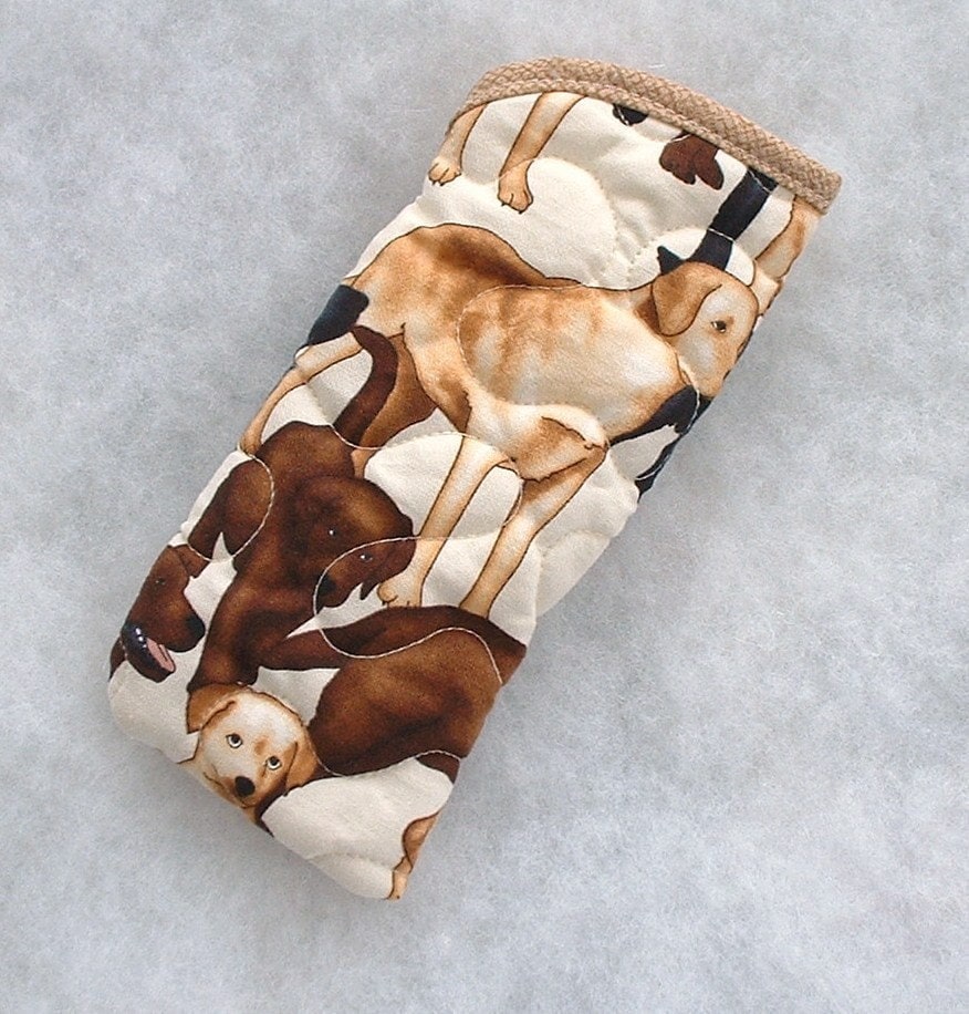 Gestepptes Brillen-/Sonnenbrillenetui - Labrador Retriever von doodlebugdogs
