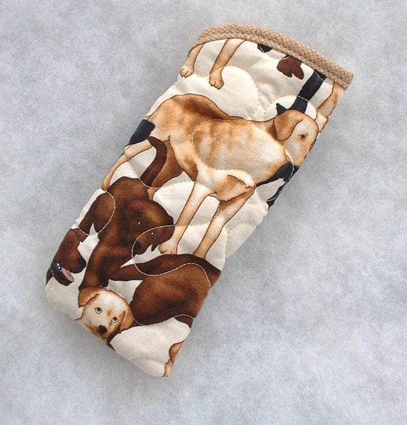 Gestepptes Brillen-/Sonnenbrillenetui - Labrador Retriever von doodlebugdogs