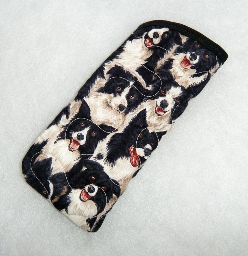 Gestepptes Brillenetui - Border Collies von doodlebugdogs