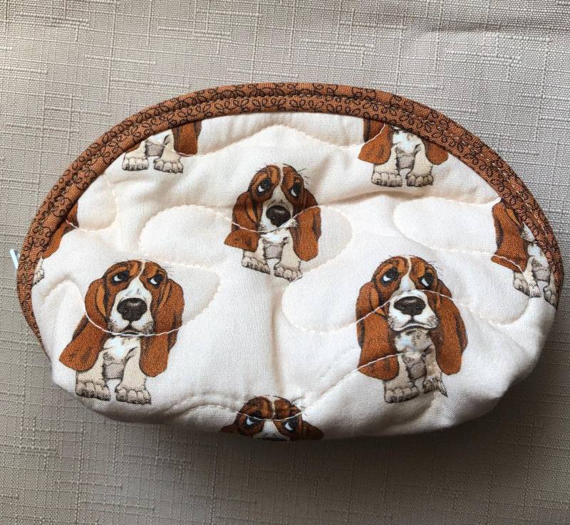 Kleine Gesteppte Geldbörse - Basset Hound #3 Tan von doodlebugdogs