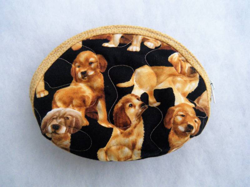 Kleine Gesteppte Geldbörse - Golden Retriever Welpen von doodlebugdogs