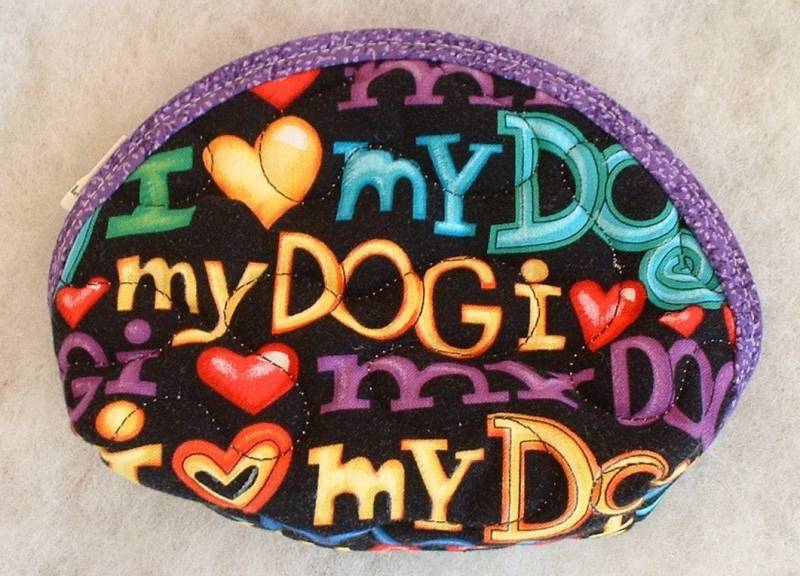 Kleine Gesteppte Geldbörse - I Love My Dog von doodlebugdogs