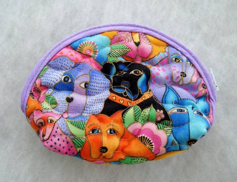 Kleine Gesteppte Geldbörse - Laurel Burch Dog Canine von doodlebugdogs