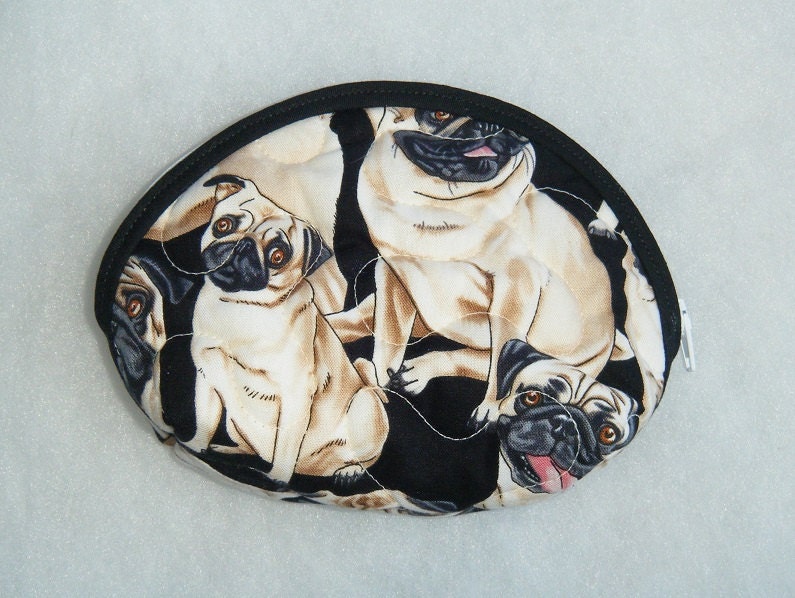 Kleine Gesteppte Geldbörse - Pugs von doodlebugdogs