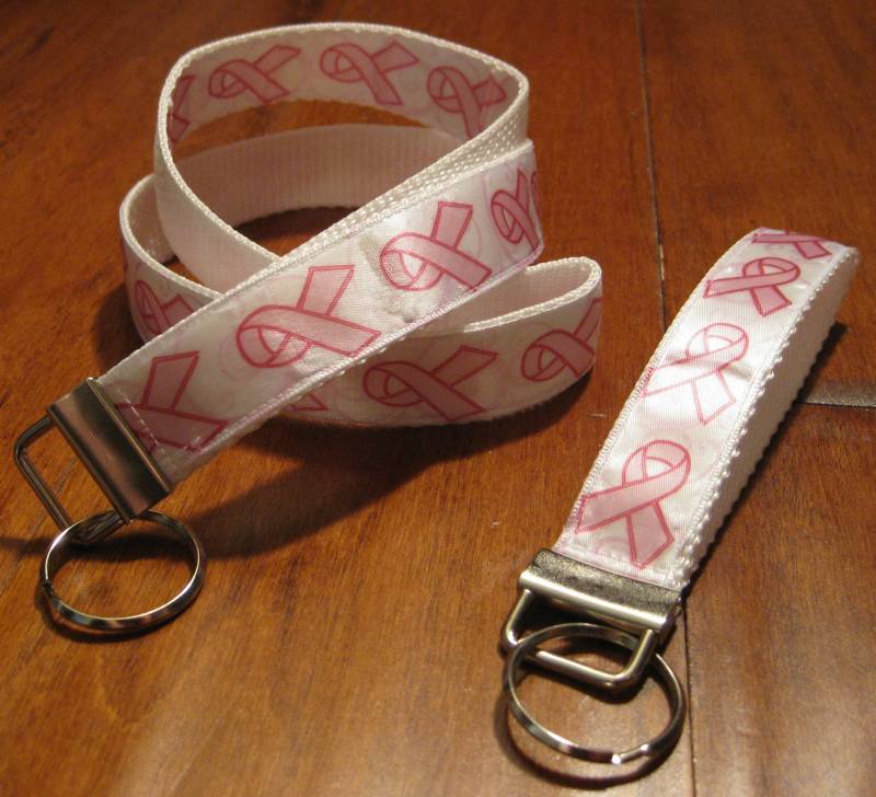 Brustkrebs-Aufklärungs-Lanyard Pink Ribbon Schlüsselanhänger, Handgemachtes Geschenk Zur Unterstützung von doodleheadz