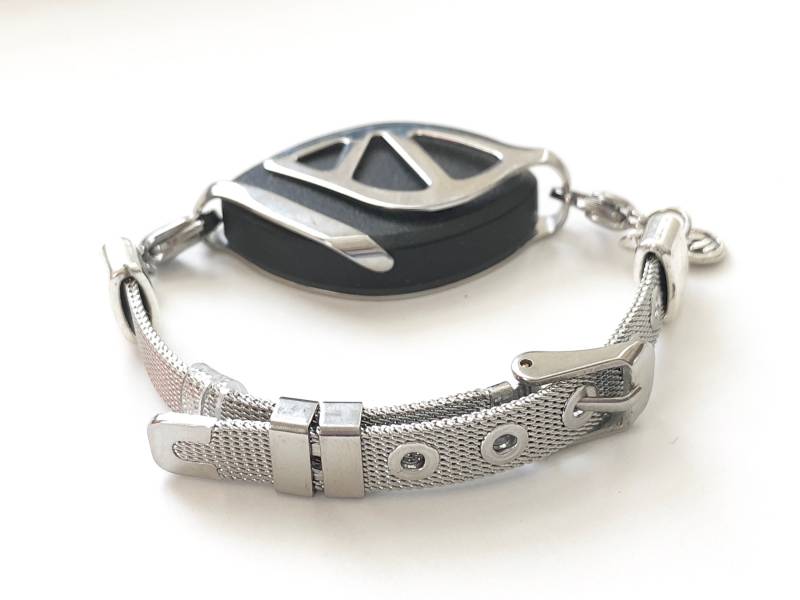 Bellabeat Blatt Armband Aus Edelstahl Silber Lotus Charme Optional von dooglelinhk