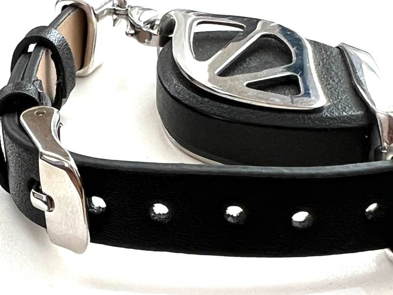 Bellabeat Blatt Armband Echtes Lederband Mit Silber Charm von dooglelinhk