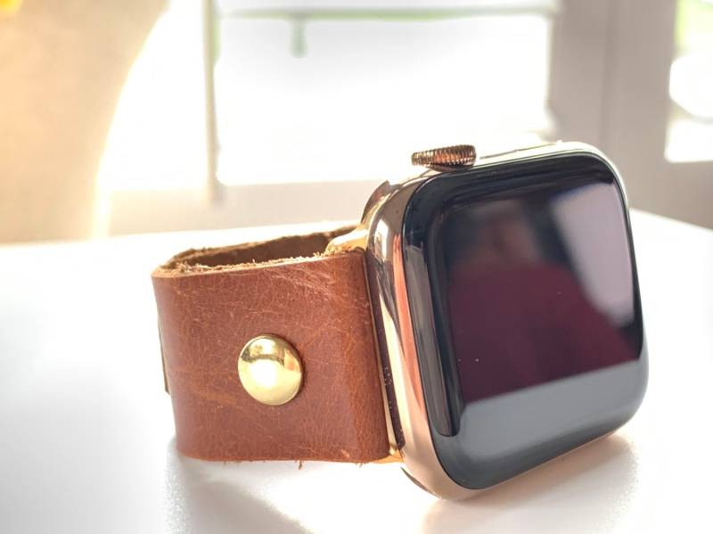 Handgefertigtes Lederarmband Für Apple Watch Rustikal von dooglelinhk