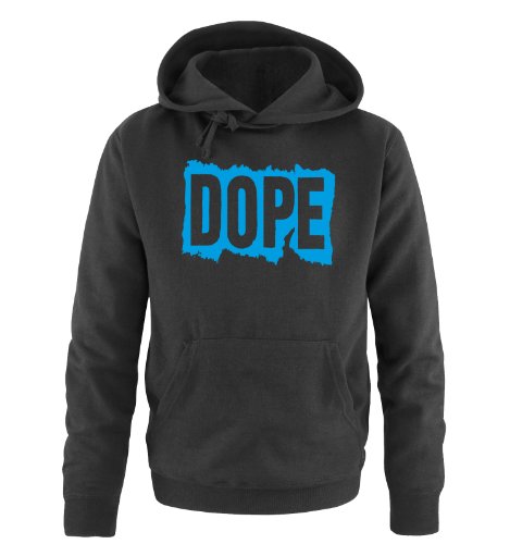 Comedy Shirts DOPE Old - Einfarbig - dope Diamond Herren Hoodie - Schwarz/Blau Gr. L von Comedy Shirts