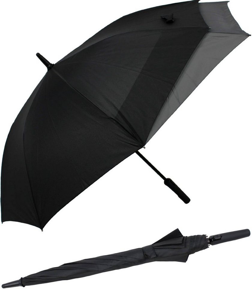 doppler® Langregenschirm Fiberglas mit Auf-Automatik - Move to XL, vergrößert sich beim Öffnen für mehr Schutz vor Regen von doppler®