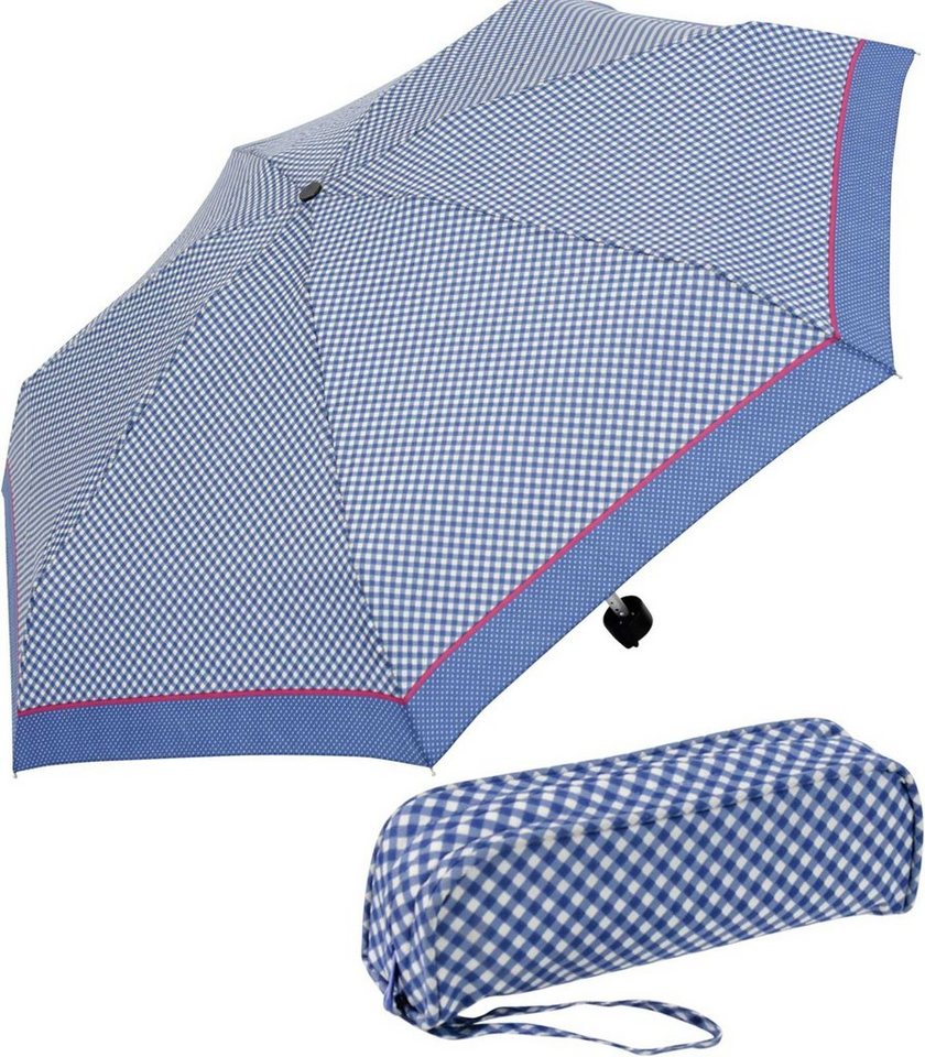 doppler® Taschenregenschirm Damenschirm in kleiner Tasche mit Reißverschluss, leicht, klein und kompakt von doppler®