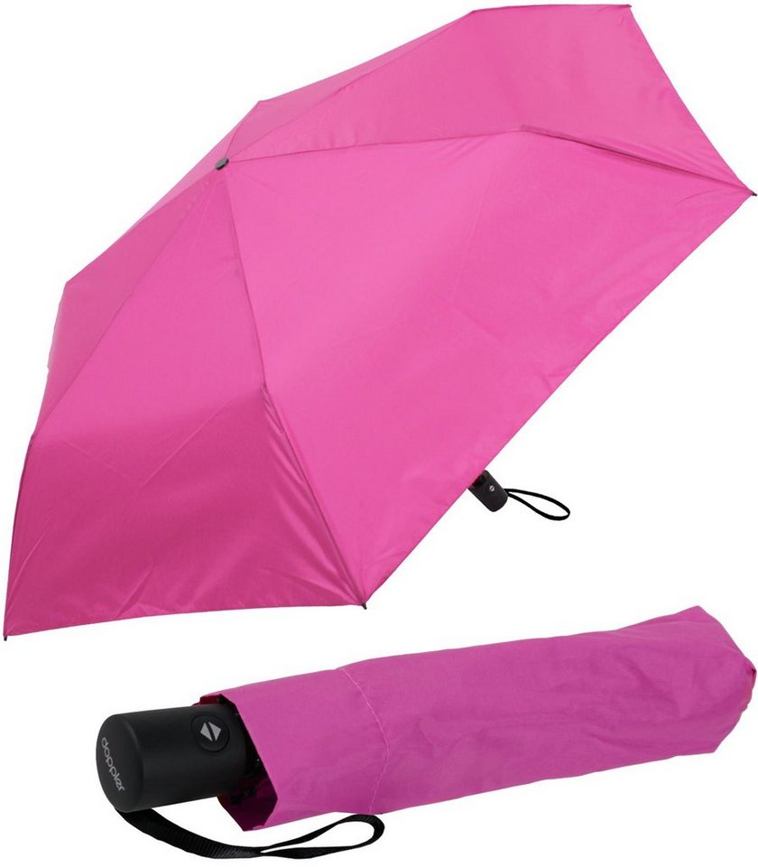 doppler® Taschenregenschirm winziger, leichter Schirm mit Auf-Zu-Automatik, klein, extrem leicht und stabil von doppler®