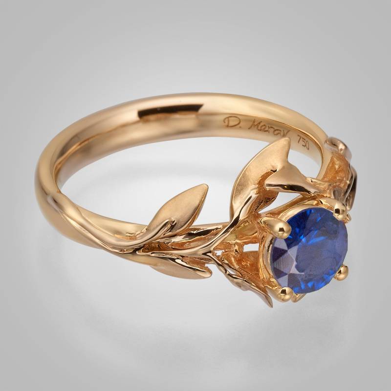 Saphir Blätter Ring von doronmerav