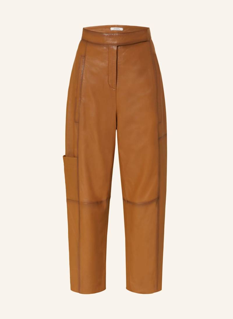 Dorothee Schumacher 7/8-Lederhose Sleek Statement Ii braun von dorothee schumacher