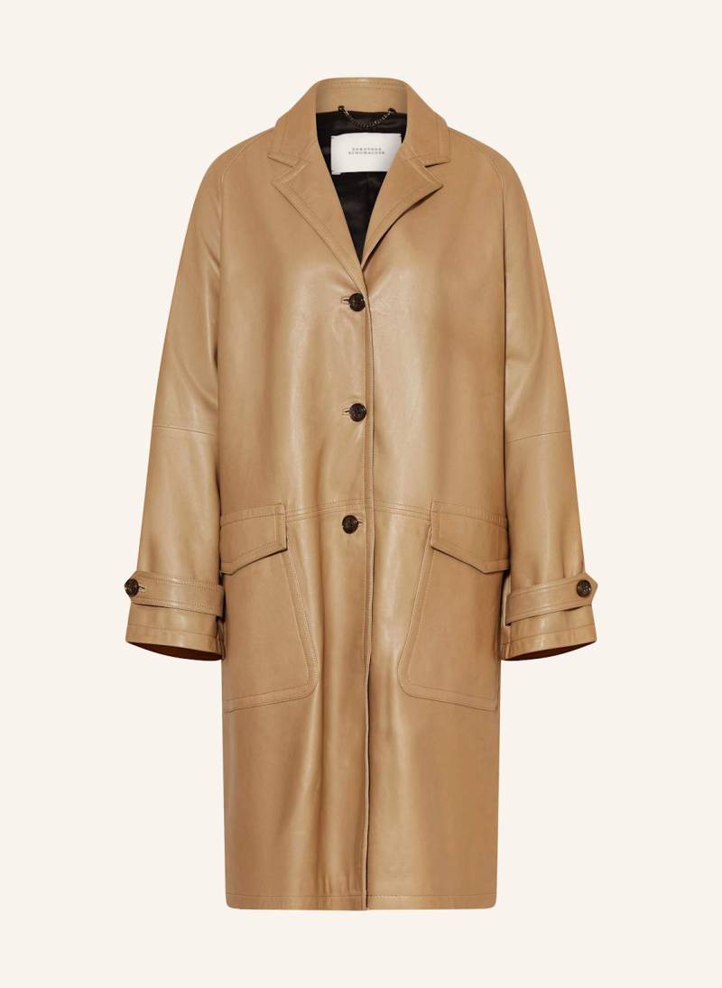 Dorothee Schumacher Ledermantel Sleek Statement Iii beige von dorothee schumacher
