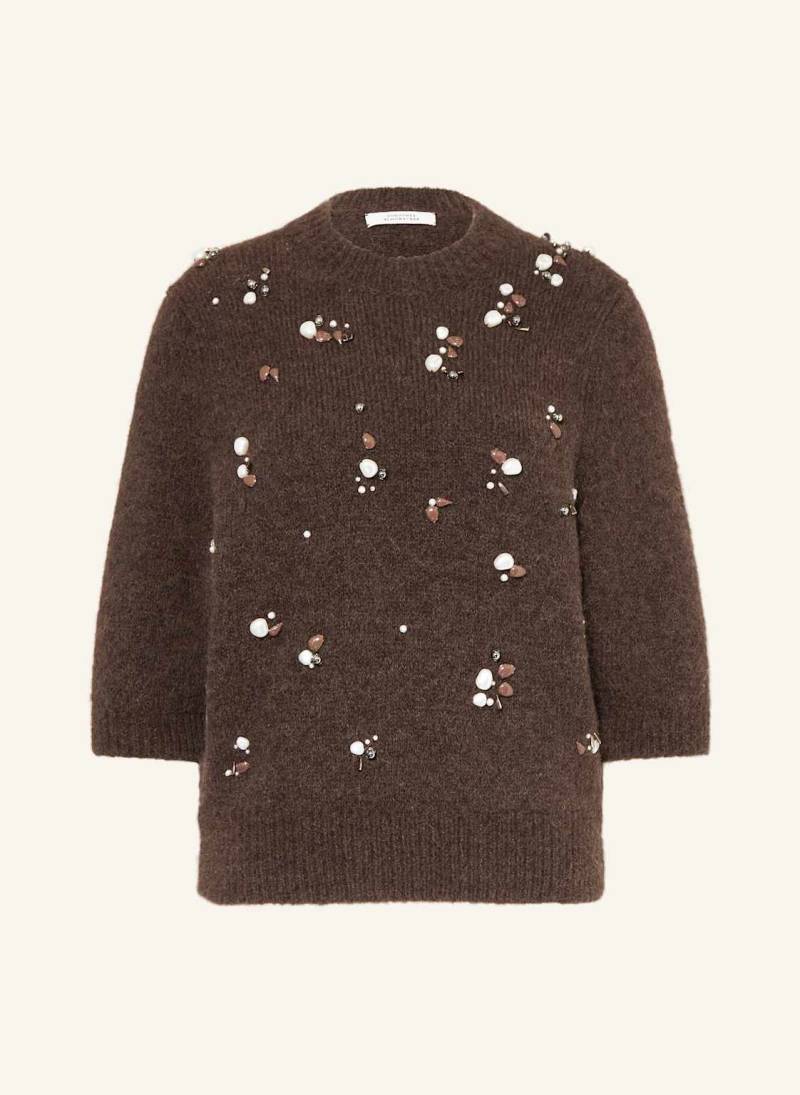 Dorothee Schumacher Pullover Loving Touch Mit Schmucksteinen braun von dorothee schumacher