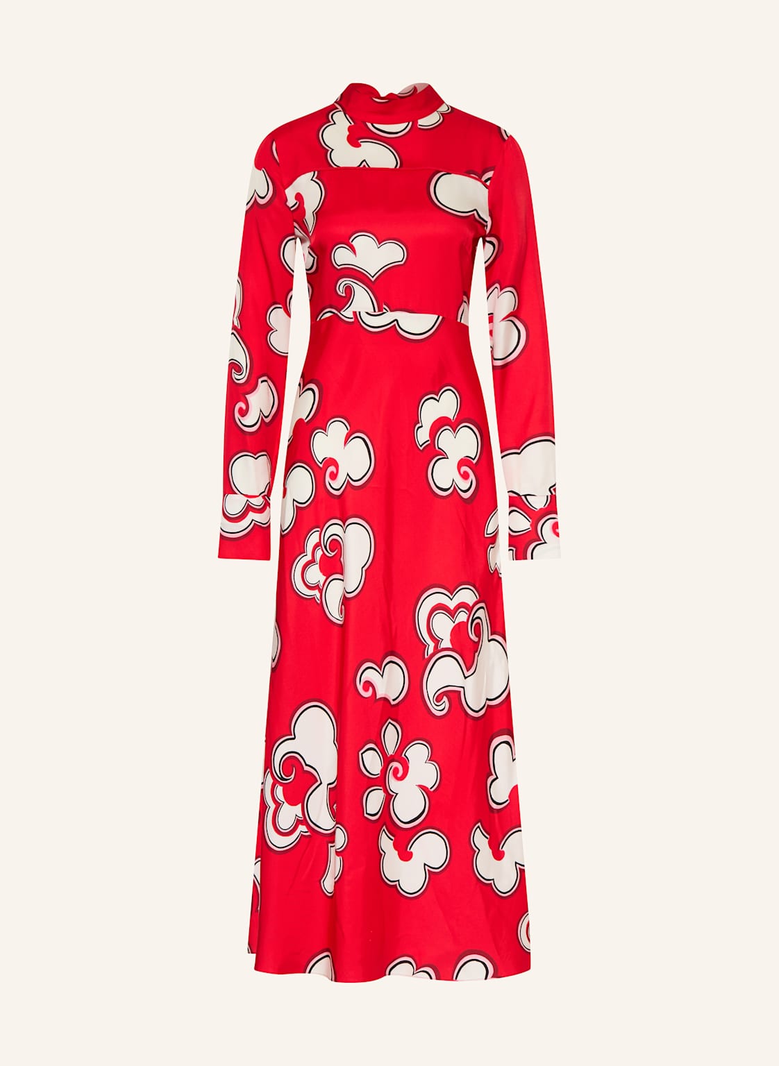 Dorothee Schumacher Satinkleid Soft Florals rot von dorothee schumacher