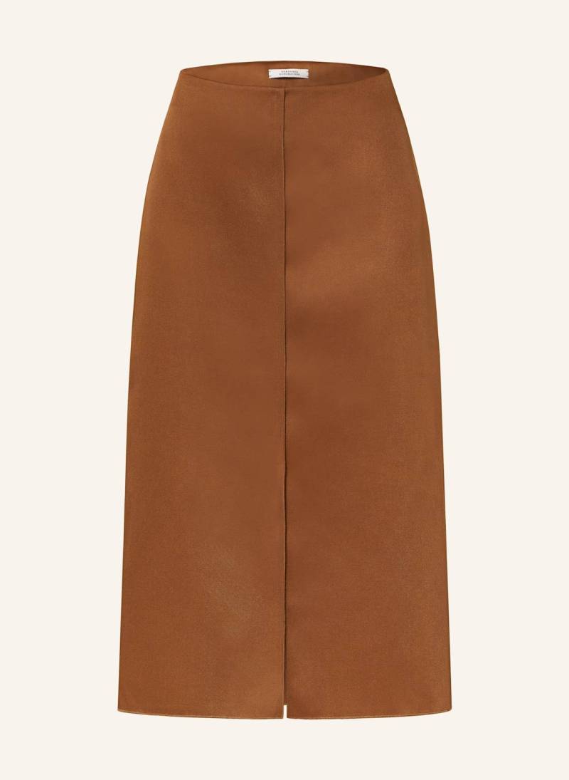 Dorothee Schumacher Satinrock Shiny Statement braun von dorothee schumacher
