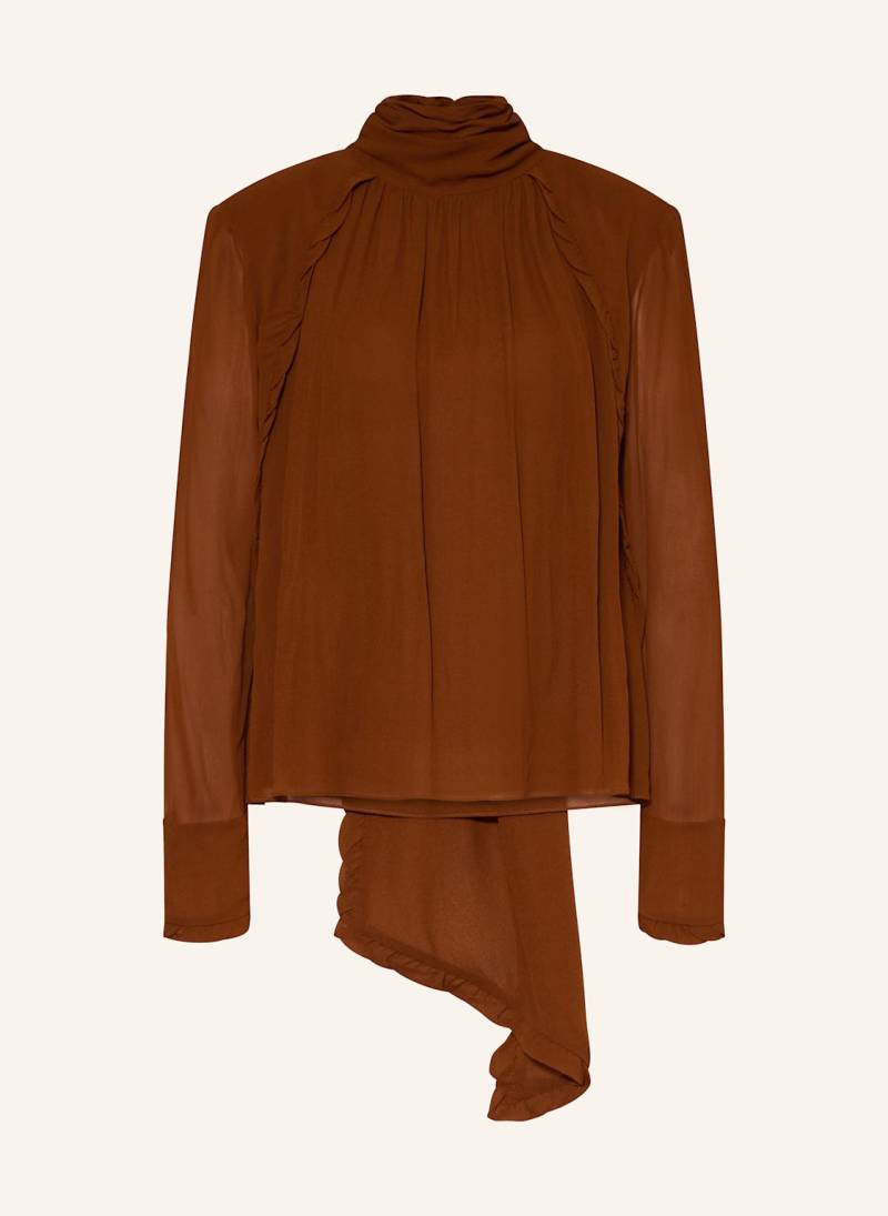 Dorothee Schumacher Schluppenbluse Sheer Twist braun von dorothee schumacher