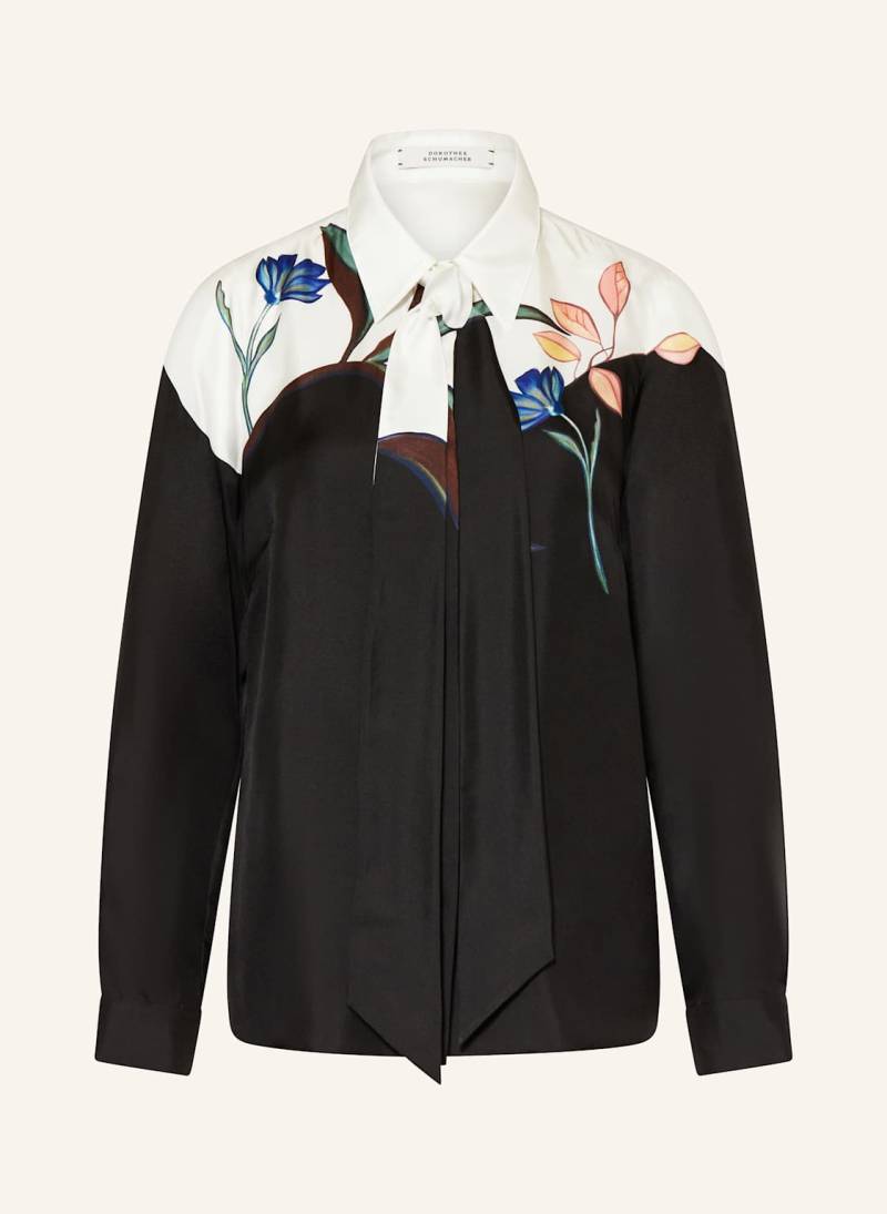 Dorothee Schumacher Seidenbluse Seductive Bloom Mit Abnehmbarer Schluppe schwarz von dorothee schumacher