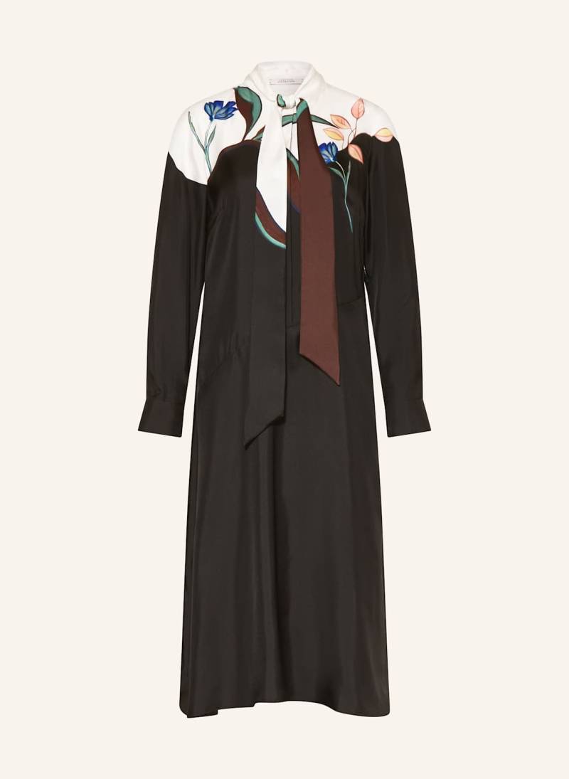 Dorothee Schumacher Seidenkleid Seductive Bloom Mit Abnehmbarer Schluppe schwarz von dorothee schumacher