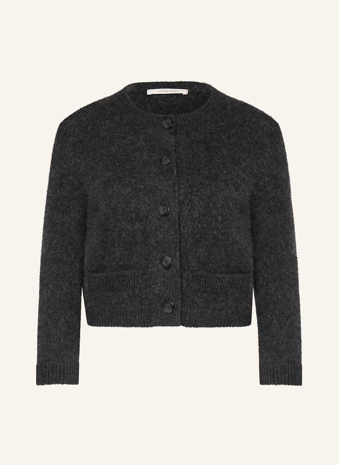 Dorothee Schumacher Strickjacke Fluffy Statements Mit Cashmere grau von dorothee schumacher