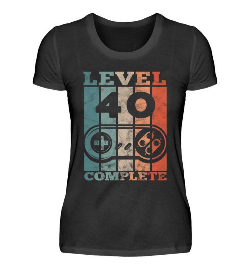 Level 40 Complete Geburtstag 1984 Geschenk Vintage 40Er Jahre Oldometer - Damenshirt von doublecritical