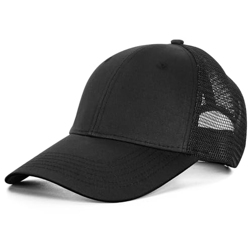 dowskwx Baseball Cap Damen Herren Schwarze Baseballkappe Unisex Trucker Cap Mesh Snapback Basecap Sports Mütze von dowskwx