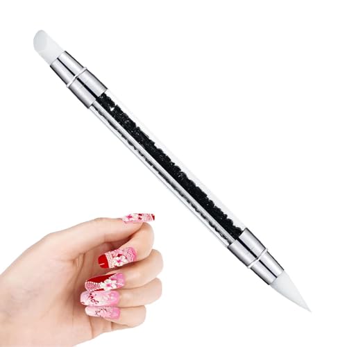 Silikon Tool Nägel,Nagel Pinsel Set, Nagel Gel Nagellack Malpinsel, Formen Des 3D Effekts, Ended Sculpture Pen Dotting Tools, Silikon-Nagellackbürsten Für Zuhause von doyandader