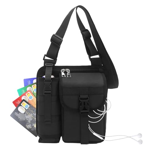 doyandader Sling Bag | Outdoor Camping Chest Pack, Small Waterproof Phone Bottle Organizer for Men Commute Work Sports Hiking School Travel Hiking Gym von doyandader