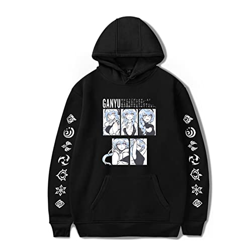 doyouwantmore Genshin Impact Ganyu Hoodie Frauen Männer Spiel Ganyu Cosplay Kostüm Lässig Gedruckt Langarm Mit Kapuze Sweatshirt Pullover Jacke von doyouwantmore