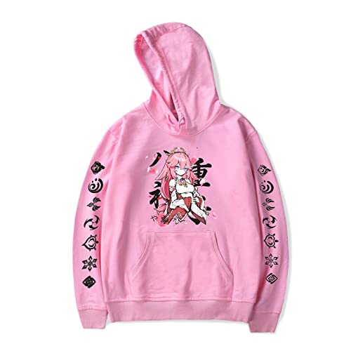 doyouwantmore Genshin Impact Hoodie Yae Miko Printed Langarm Sweatshirt Harajuku Casual Game Cosplay Pullover Pullover für Frauen Männer von doyouwantmore