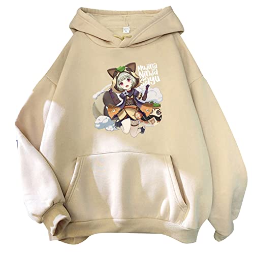 doyouwantmore Genshin Impact Sayu Hoodie Unisex Spiel Cosplay Kostüm Sayu Bedruckter Pullover Langarm Mit Kapuze Sweatshirt Jacke Tops von doyouwantmore