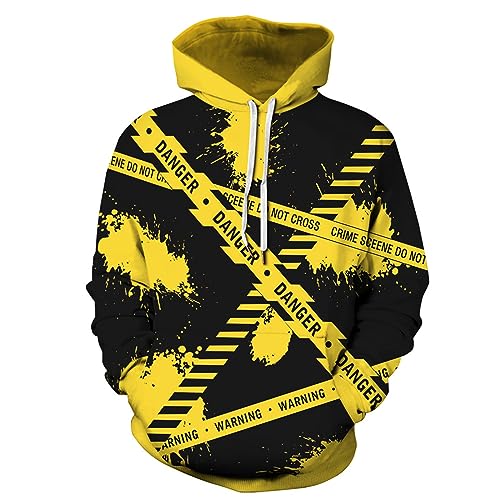doyouwantmore Herren Hoodies Mode 3D Druck Pullover Langarm Sweatshirt mit Taschen von doyouwantmore