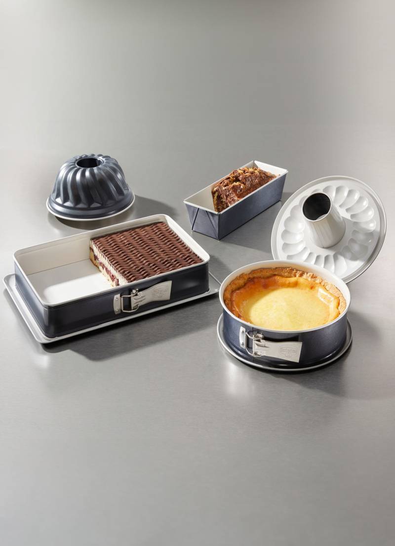 Dr. Oetker Backformen in Profiqualität, Springform eckig, Creme-Anthrazit von dr. oetker