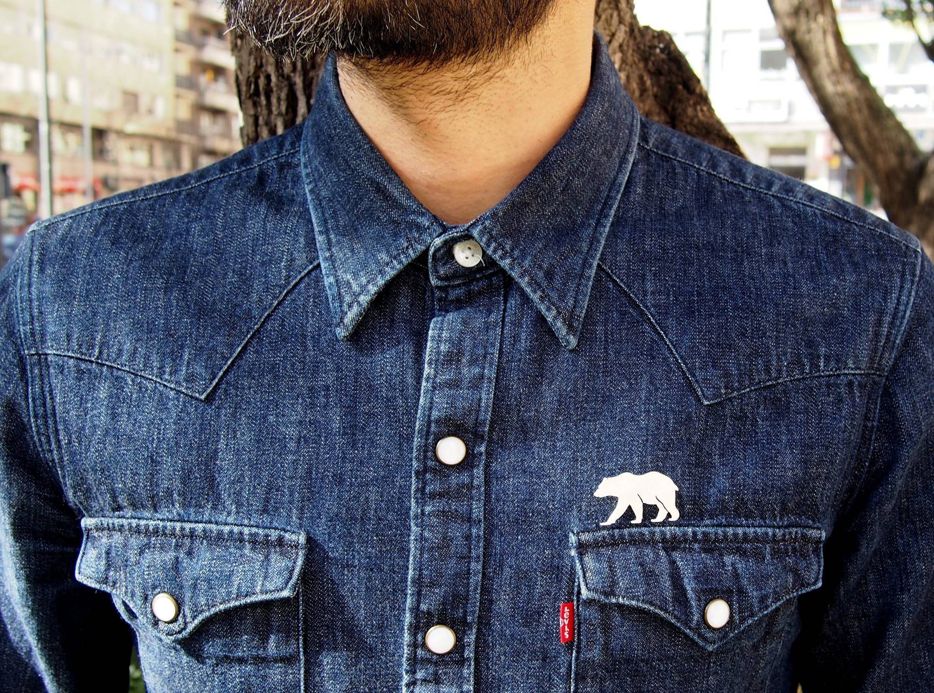 Bären-Anstecknadel Aus 925Er Silber Handgefertigte Grizzly-Brosche von drawadreamjewelry