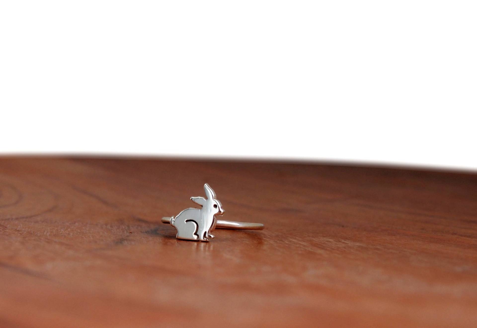 sterling Silber Hase Ring Handgemachter Schmuck, Karotte Geschenk von drawadreamjewelry