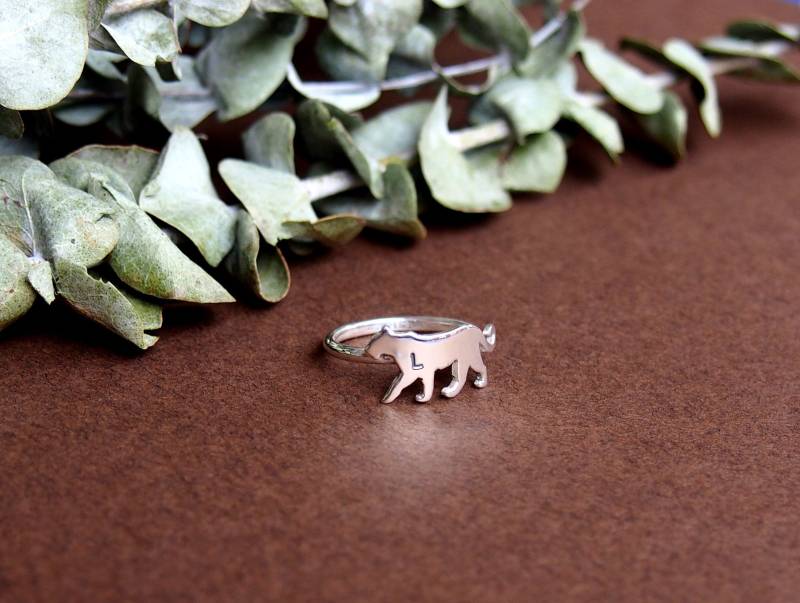 Handgemachte Sterling Silber Panther Ring Wilde Katze Schmuck von drawadreamjewelry