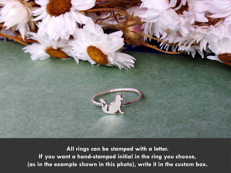 Handgemachte Sterling Silber Fuchs Ring Tier Schmuck Geschenk von drawadreamjewelry