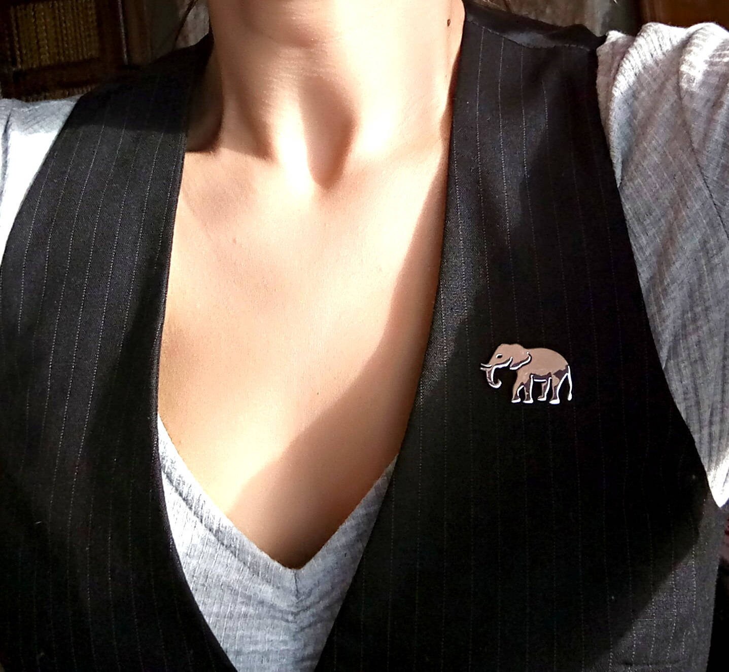 Elefant Anstecknadel Handgemachte Anstecknadel von drawadreamjewelry