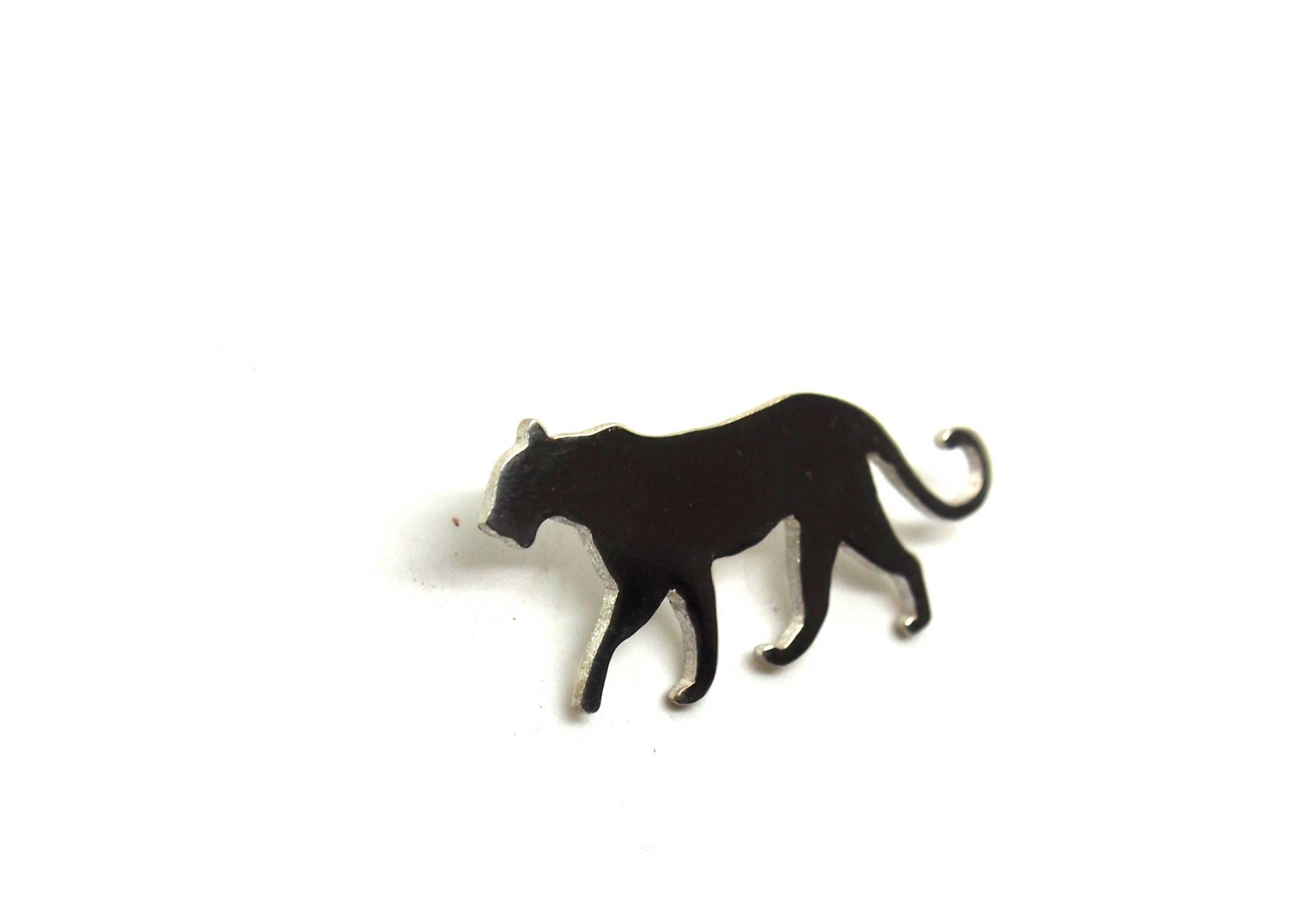 Handgemachte Sterling Silber Panther Anstecknadel Herrenschmuck von drawadreamjewelry