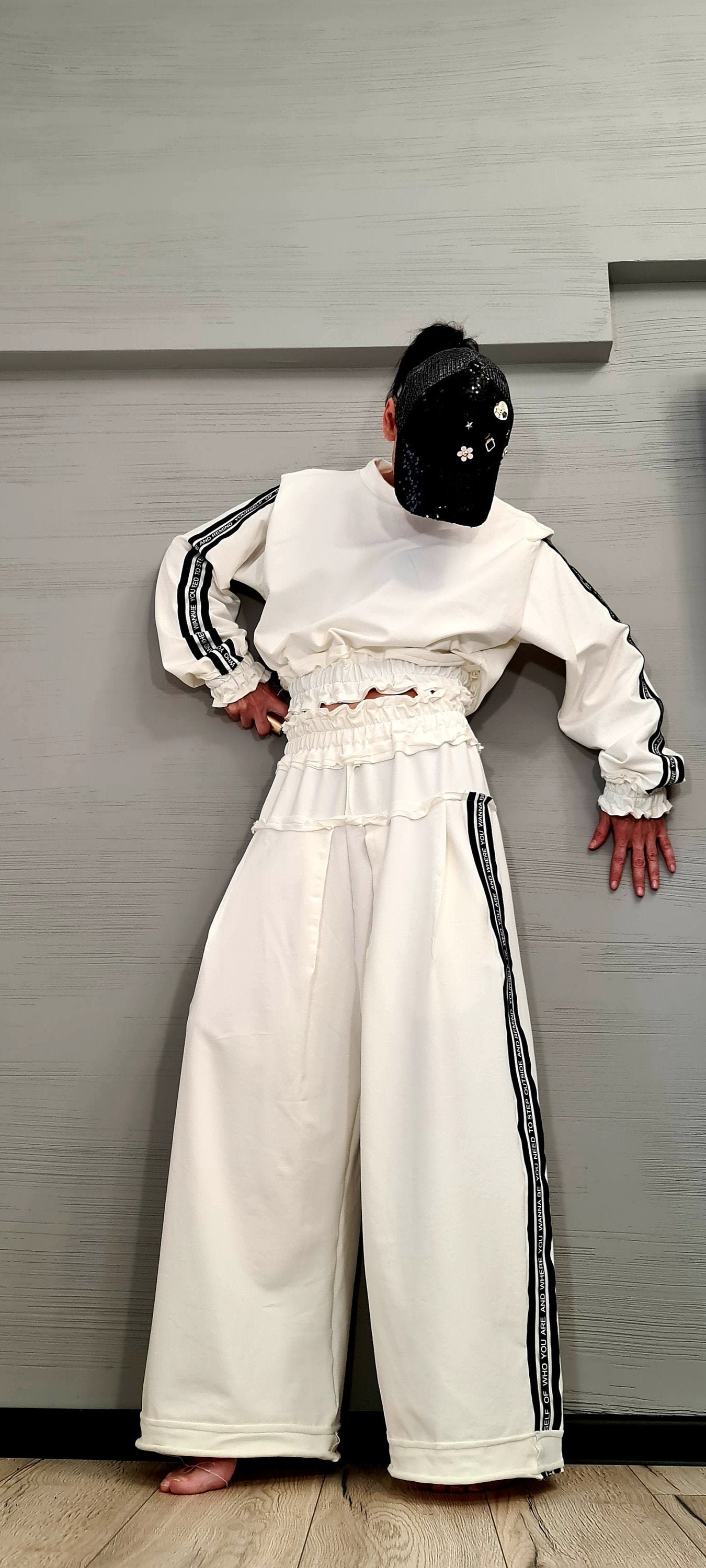 Neue Kollektion Extravagante Outwear Frauen Set, Hosen Baumwolle Lose Bluse von dreSSShoescode