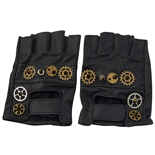 dream cosplay Steampunk Lederhandschuhe Herren Gothic Fingerlose Handschuhe von dream cosplay