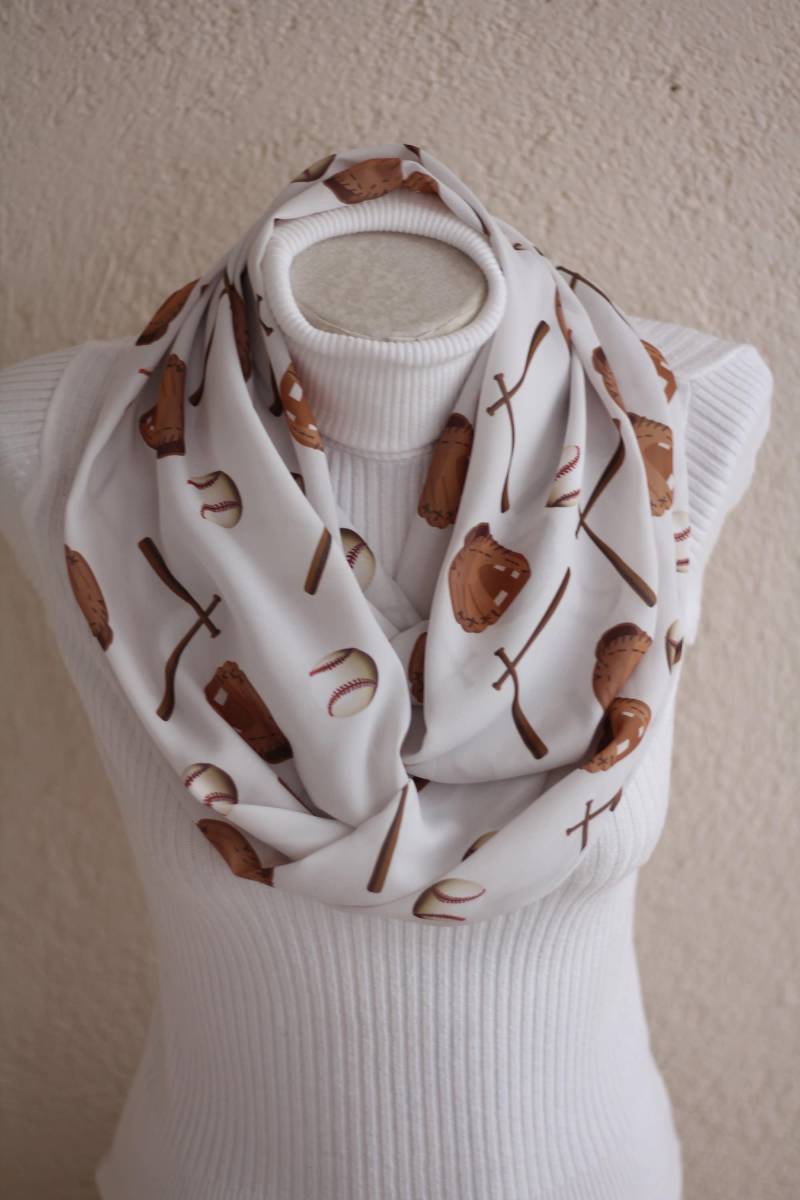 Baseball Infinity Schal Handgemachter Chiffon Schal von dreamexpress