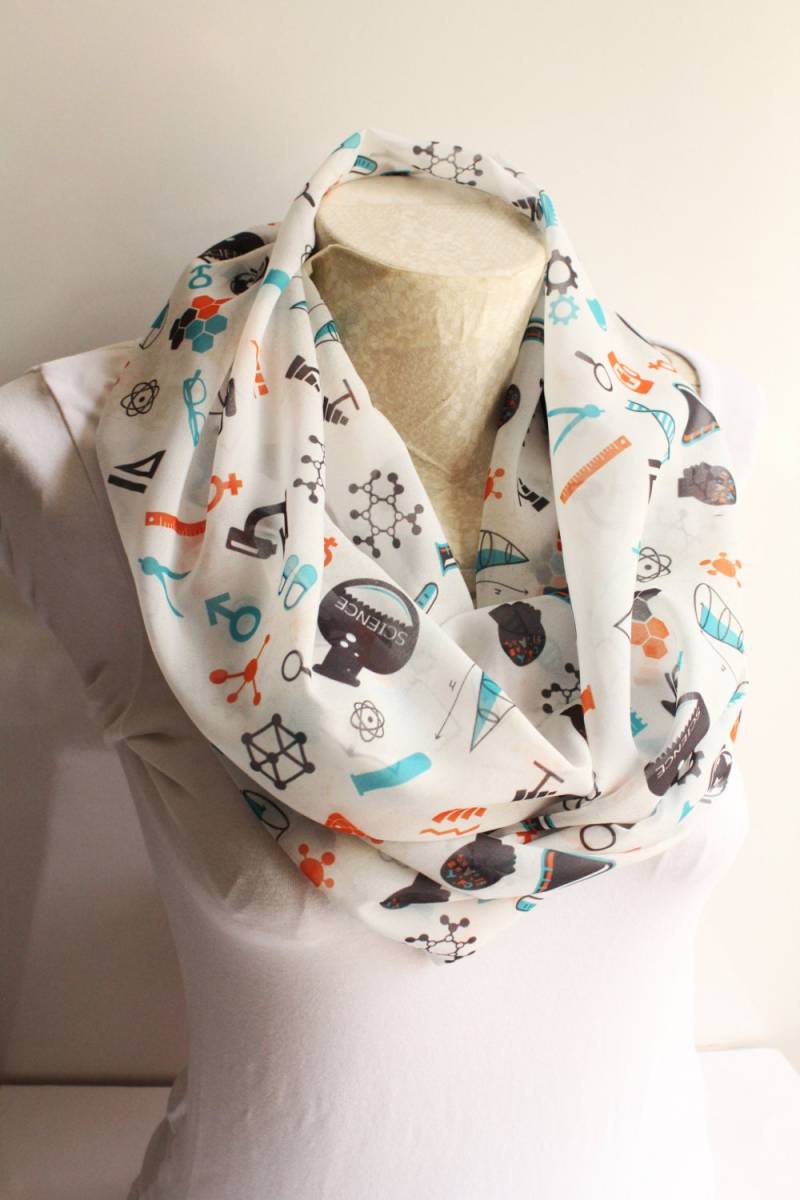 Science Infinity Schal Molekül & Dna Print Chiffonschal von dreamexpress