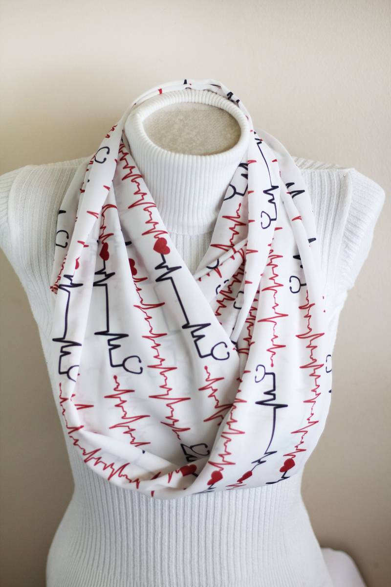 stethoskop Herzschlag Infinity Halstuch - Krankenschwester Doktor Geschenk von dreamexpress